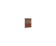 Milani Home JAQUELINE - credenza con vetrina in legno massello 156 x 42 x 205