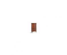 Milani Home CHRISTAL - credenza con vetrina in legno massello 89 x 34 x 170