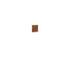 Milani Home JAYCOB - comodino in legno massello 60 x 35 x 64