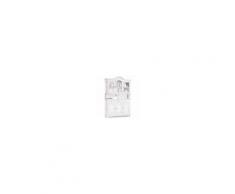 Milani Home KYLIE - credenza con vetrina in legno massello 150 x 43 x 228