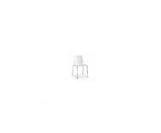 Milani Home ASHLIE - sedia moderna in ecopelle con struttura in metallo