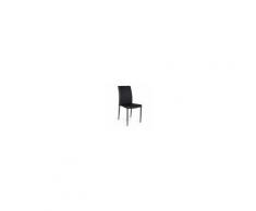 Milani Home ALYSSIA - sedia moderna in ecopelle con struttura in metallo