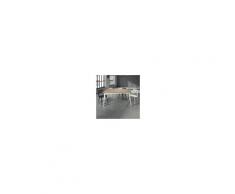 Milani Home BRIAN - tavolo da pranzo moderno allungabile in abete spazzolato 85 x 140/190