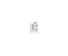 Milani Home JASMINE - credenza con vetrina in legno massello 96 x 36 x 116