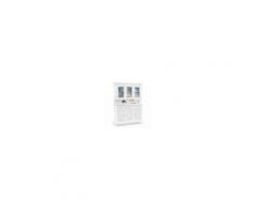 Milani Home CHELSEY - credenza con vetrina in legno massello 150 x 43 x 218