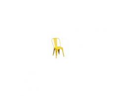 Milani Home AGATHA - sedia in metallo giallo antico