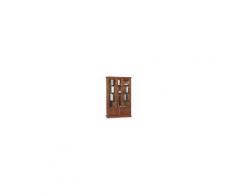 Milani Home JOSELYN - credenza con vetrina in legno massello 119 x 40 x 185