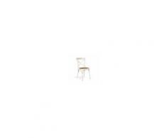 Milani Home ABBY - sedia moderna in legno con seduta in paglia