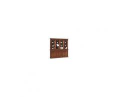 Milani Home JAQUELINE - credenza con vetrina in legno massello 205 x 42 x 205