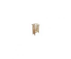 Milani Home pergola ad arco con panca da giardino in legno di pino verniciato in autoclave 160 x 70 x 190h