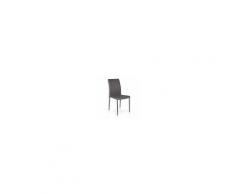 Milani Home ALYSSIA - sedia moderna in ecopelle con struttura in metallo
