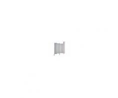 Vincal Paravento rigido con ruote e attacco a parete, 4 sezioni, H 185 cm - Colore bianco