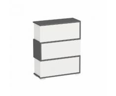 Scarpiera Zigzag, bianco/antracite