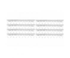 Set di 4 strisce porta spezie adesive con 5 clip