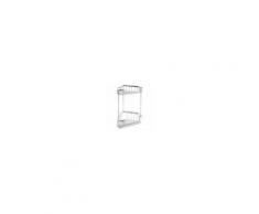 Metaform Top Line Mensola Doccia Angolare Doppia In Acciaio Inox 33 Cm