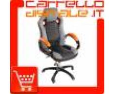 Poltrona da Ufficio Presidenziale - Mod. Sport Racing - ideale per Gaming - Arancio