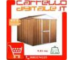 Box in Acciaio Zincato Casetta da Giardino in Lamiera 2.75 x 1.75 m x h2.15 m - 87 KG â 4.81 metri quadri - LEGNO