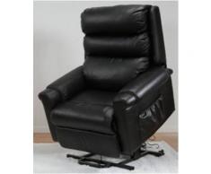 Poltrona con vibro e lift a 2 motori vera - microfibra (marrone)