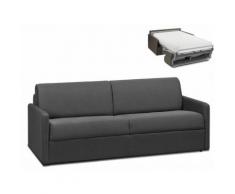 Divano letto 4 posti a ribalta in Tessuto Grigio - Larghezza Materasso 160 cm - Spessore 22 cm - CALIFE