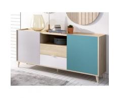 Credenza con 2 ante e 2 cassetti Multicolore - BICA