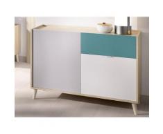 Credenza con 2 ante e 1 cassetto Multicolore - BICA