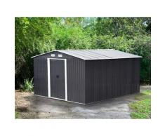 Casetta da giardino in acciaio galvanizzato grigio MANSO - 13m²