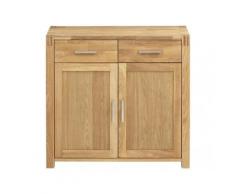 Credenza con 2 cassetti e 2 ante in Legno di quercia oliato - BROCELIANDE II
