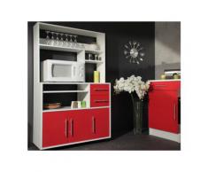 Mobiletto da cucina su ruote ASTRID - Colore rosso