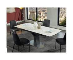Tavolo da pranzo allungabile 6 a 8 posti in Ceramica e vetro temperato - COLBY