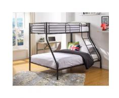 Letto a castello 90 e 140 x 190 cm Nero - ELEVATIO III