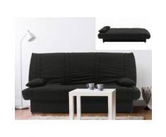 Divano letto clic clac con contenitore portaoggetti in tessuto Nero - FARWEST