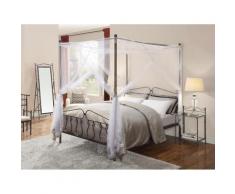 Letto a baldacchino 140 x 190 cm in Metallo stile ferro battuto - MARQUISE