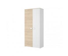 Armadio con 2 ante L95cm Quercia e bianco - SONIA