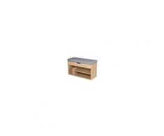 Homcom Panca Scarpiera in Legno con Seduta Imbottita e Scomparto Nascosto 80 x 30 x 48cm