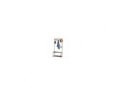 HOMCOM Appendiabiti con Panca e Scarpiera in Stile Industriale Mobile per Ingresso
