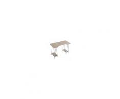 HOMCOM Scrivania da Ufficio in Legno con 2 Mensole e Design Moderno, 120x60x76cm