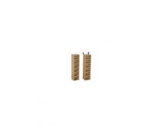 Homcom Set di 2 Scaffalature Mobiletti 6 Ripiani in Legno MDF 21x19.2x88.3cm