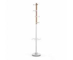 Appendiabiti / portaombrelli DANY, bianco/rovere