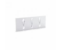Appendiabiti da muro BIN 3, bianco/cromo