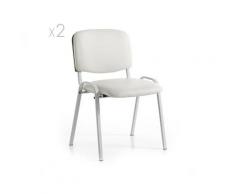 Set da 2 sedia da ufficio CONFERENCE, bianco