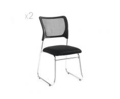 Set da 2 SEDIA / sedia da ufficio DANY, nero