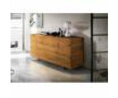 Madia Cm. 180x50 Con 4 Ante In Massello Di Rovere Nodato
