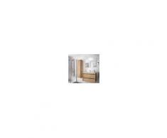 Caesaroo Mobile bagno sospeso 80 cm Nevada in legno Rovere ostippo con lavabo in porcellana 80 cm - Con specchio e lampada LED