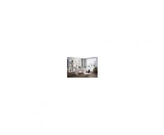 Caesaroo Scrivania da ufficio 138x60 cm Bianco artik con tre cassetti Bianco