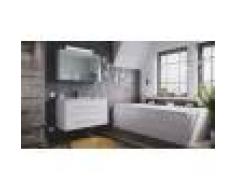 emotion Set di mobili da bagno Firenze 100 2 parti bianco lucido e armadio specchio