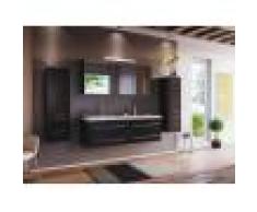emotion Set mobili bagno PersepolisXL nero satinato con 2 colonne e armadio a specchio