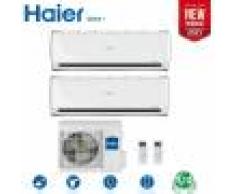 HAIER Climatizzatore Condizionatore Haier Dual Split Inverter Geos Plus R-32 9000+12000 Con 2u50feffra New 2021 - 9+12