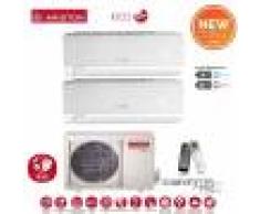 Ariston Climatizzatore Condizionatore Ariston Dual Split Inverter Kios R-32 9000+9000 Btu Con Dual 50 Xd0-O 9+9 Wi-Fi Optional