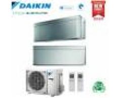 Daikin Climatizzatore Condizionatore Daikin Bluevolution Dual Split Inverter Stylish Silver R-32 Wi-Fi 7000+12000 Con 2mxm40m - New Total Silver Ftxa-Bs