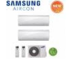 Samsung Climatizzatore Condizionatore Samsung Inverter Dual Split Maldives R-32 9+9 A++ Con Aj040ncj - New 2018 9000+9000